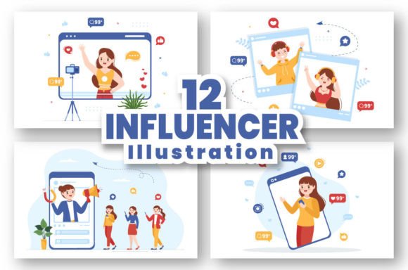 Download 12 Celebrity Influencer Illustration - Influencer Collection
