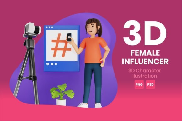Download Female Influencer 3D Character - Influencer Collection