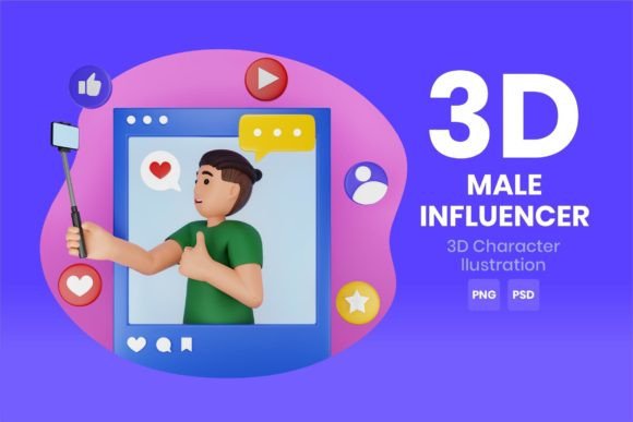 Download Male Influencer 3D Character - Influencer Collection
